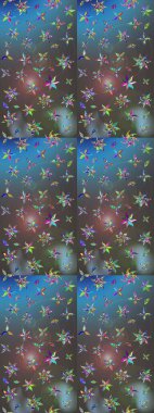 Yumuşak, yaz çiçekleri mavi ve gri renklerde. Küçük çiçekteki sevimli çiçek deseni. Raster deseni. Raster illüstrasyonu.