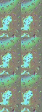 Güzel kumaş deseni. Raster çiçekli arka plan. Güzel eskiz şekli. Yazdır. Renkli Yaz Temalı eskiz kalıbı. Düz Çiçek Elementleri Tasarımı.