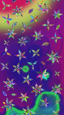 Mor ve mor renkli çiçekler. Küçük çiçekte sevimli çiçek deseni var..