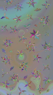 Gri ve bej çiçekli bahar çiçekleri. Küçük renkli çiçekler. Motley illüstrasyonu. Küçük çiçekte güzel bir desen. Moda baskıları için zarif bir şablon.