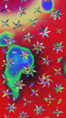 Çiçek arkaplanlı soyut zarafet eskiz deseni. Raster Güzel kumaş deseni.