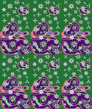 Tony 'nin kumaş kalıbını çiz. Raster illüstrasyonu. Küçük çiçekteki sevimli çiçek deseni. Modaya uygun kumaş deseni.