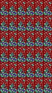 Raster illüstrasyonu. Klasik tropikal doğal elementlerin suluboya seti. Egzotik çiçekler, botanik parlak klasik kırmızı renkler.