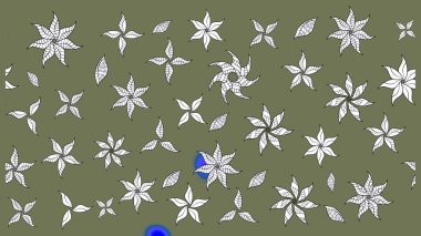 Yeşil renkli çiçekler. Renkli yeşil çizim kalıbı. Doodle tarzı. Tekstil ve kapak tasarımı için mükemmel. Elle çizilmiş sonbahar çiçeği deseni..