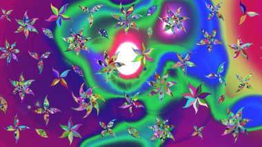 Raster illüstrasyonu. Bahar çiçekleriyle güzel bir çiçek deseni çizmişsin. Güzel kumaş deseni.