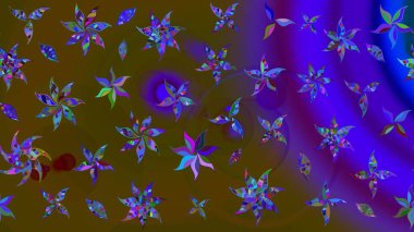 Kahverengi renkli çiçekler. Gömlek baskısı için çiçek boyası. Çiçek eskiz kalıbı geçmişi.