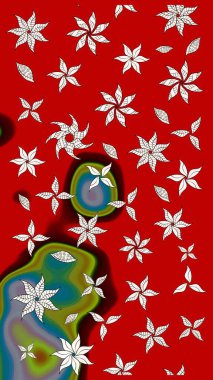 Anti-stres için soyut örnek sayfası. Raster illüstrasyonu. Kırmızı renklerde.