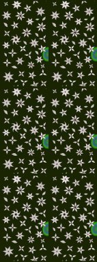 Gri renkli çiçekler. Renkli Bahar Teması eskiz kalıbı. Düz Çiçek Elementleri Tasarımı. Raster illüstrasyonunda çiçek deseni çizimi.