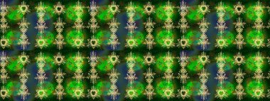 Raster sevimli kar taneleri renkli arka plan üzerinde. Raster resim. Raster kar taneleri desen.