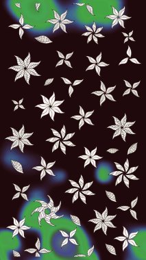 Raster deseni. Küçük çiçekte güzel bir çiçek deseni var. Çiçekli çiçek deseni, suluboya..