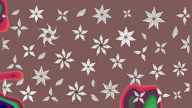 Çizim çiçek deseni duvar kağıdı, web sitesi arka planı, ambalaj kağıdı, davetiye, broşür, afiş veya web sitesi için kullanılabilir. Parlak elementlerin. El çizimi Raster illüstrasyonu.