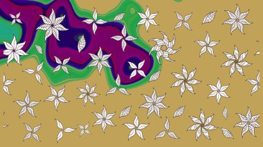 Sarı ve nötr renklerde çiçekler. Elle boyanmış suluboya resim çizimi çiçekler ve bitkiler.