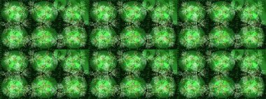 Raster illüstrasyonu. Yeşil, gri ve nötr renklerde kar tanelerinden oluşan kış deseni. Kış konsepti Düz yatıyordu.