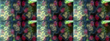 Elle çizilmiş kartanesi karalaması. Raster illüstrasyonu. Yılbaşı kış tasarımı için renkli kar taneleri.