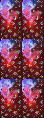 Çiçekler kırmızı ve kahverengi üzerine. Suluboya, elle çizilmiş. Eskiz arkaplan modeli. Raster stoku.