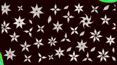 Renkli Bahar Teması eskiz kalıbı. Raster. Düz Çiçek Elementleri Tasarımı.