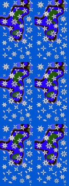 Raster deseni. Küçük çiçekte güzel bir çiçek deseni var. Çiçekli çiçek deseni, suluboya..