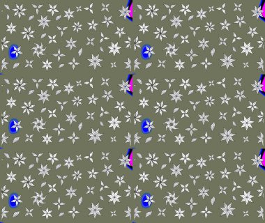 Sabıka fotoğraflarında, bebek kıyafetlerinde, duvar kâğıtlarında, paket kutularında falan kullanılabilir. Zarif, parlak ve yeşil çiçek desenli bir taslak. Raster..