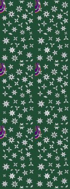 Yeşil ve nötr renklerde şirin tekstil tarzında. Çiçek arkaplan. Çiçek duvar kâğıdı. Renkli çizim kalıbı. Raster illüstrasyonu.