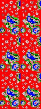 Bahar mevsimi. Nazik romantik baskı. Raster güzel bir çiçek deseni çizmiş. Tatil havası. Kırmızı ve nötr renkte çiçekler.