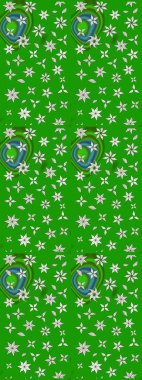 Raster. Düz Çiçek Elementleri Tasarımı. Renkli Bahar Teması çizim şablonu.