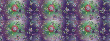 Mor, yeşil ve nötr renkte çiçekler. Elle boyanmış suluboya, kusursuz çiçekler ve bitkiler..