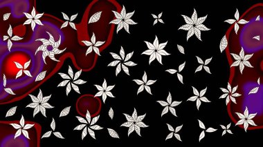 Çiçekler suluboya eskiz deseni. Raster Stili kumaş deseni.