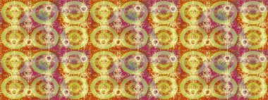 Kış kar taneleri, raster arka plan. Yüzey için tekrarlanan doku, ambalaj kağıdı, sarı, nötr ve turuncu renkte kar tanesi.