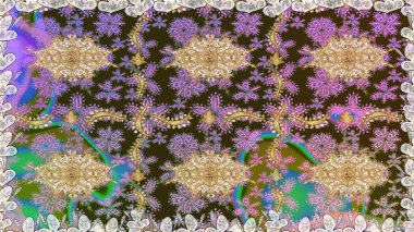 2019 Noel 'i, kar tanesi, yeni yıl. Gri renkli ve altın elementli bir antika.