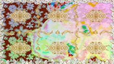 Geleneksel oryantasyon süsü. Klasik klasik klasik arka plan. Klasik raster sarısı, kusursuz desen. Tarafsız renklerde altın elementlerle kusursuz desen.