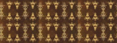 Kahverengi, nötr ve bej renkli vadi çiçekleri. Raster - stok. Suluboya, elle çizilmiş. Taslak arkaplan deseni.