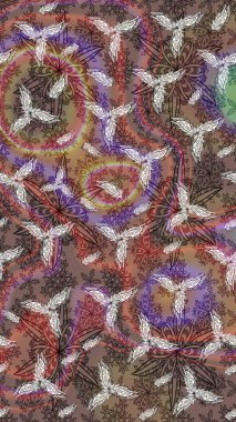 Yazdır. Renkli Yaz Temalı eskiz kalıbı. Raster çiçekli arka plan. Güzel kumaş deseni. Güzel eskiz şekli. Düz Çiçek Elementleri Tasarımı.