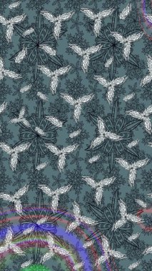 Tarafsız çiçekli eskiz deseni, suluboya çiçek deseni, sevimli çiçek, duvar kağıdı, kart veya kumaş için fayanslı. Raster - stok.