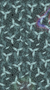 Tarafsız renklerde şirin bir çiçek deseni. Renkli Bahar Teması eskiz kalıbı. Raster Modaya uygun kumaş deseni. Düz Çiçek Elementleri Tasarımı.