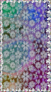 Renkli Bahar Temalı Kusursuz Arkaplan. Düz Çiçek Elementleri Tasarımı. Raster..