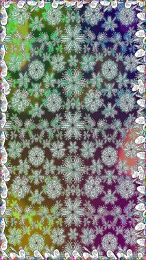 Düz Çiçek Elementleri Tasarımı. Renkli Bahar Temalı Kusursuz Arkaplan. Raster illüstrasyonu. Şirin çiçek elementleri. Kusursuz desenli. Moda desenli..