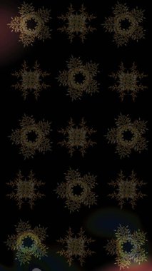 El çizimi, dövme stili karalama, kumaş tasarımı ve Raster illüstrasyonunda kartlar. Sanat terapisi tarzı için siyah, kahverengi ve gri mandala şekilli kar taneleri..