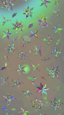 Raster illüstrasyonundaki çiçek desenli çizim. Düz Çiçek Elementleri Tasarımı. Renkli Bahar Teması eskiz kalıbı. Süslü kumaş deseni.