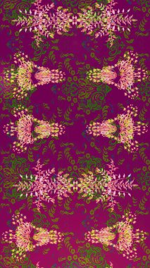 Raster illüstrasyon kar taneleri. Güzel dekorasyon. Kışın sembolü. Mor, yeşil ve pembe renkli suluboya kar taneleri.