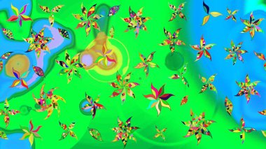 Düz Çiçek Elementleri Tasarımı. Renkli çiçekler. Renkli Bahar Teması eskiz kalıbı. Güzel çiçek deseni..