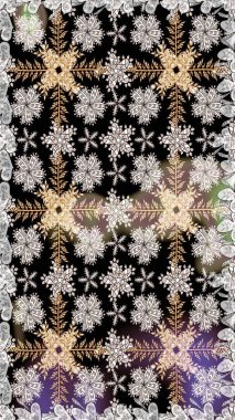 Raster illüstrasyonunda kusursuz çiçek deseni. Siyah ve bej renkli çiçekler. Düz Çiçek Elementleri Tasarımı. Renkli Bahar Teması Kusursuz Arkaplan.