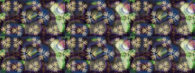 Düz Çiçek Elementleri Tasarımı. Gri ve kahverengi renkli çiçekler. Renkli Yaz Temalı eskiz kalıbı. Raster illüstrasyonunda çiçek deseni çizimi.