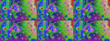 Küçük çiçekteki sevimli çiçek deseni. Güzel karalamalı çiçek desenli çizim. Güzel kumaş deseni. Raster illüstrasyonu.