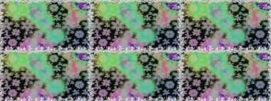 Raster illüstrasyonu. Gri ve nötr renklerde yaz çiçekleri. Raster çiçek desenli ve çiçekli..