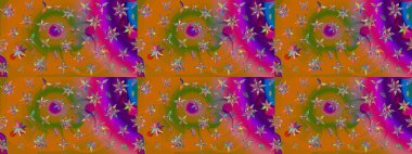 Renkli Bahar Teması eskiz kalıbı. Düz Çiçek Elementleri Tasarımı. Çiçek desenli eskiz, yaz çiçekleri. Turuncu ve kahverengi renkte çiçekler.