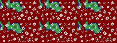 Çiçek desenli çizim. Raster illüstrasyonu. Kırmızı ve nötr renklerde çiçekler. Asya tekstil tarzında. Raster illüstrasyonu.