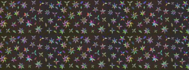 Raster Güzel kumaş deseni. Raster suluboya deseni, narin çiçekler, gri ve kahverengi çiçekler, tebrik kartı şablonu..