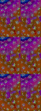 Düz Çiçek Elementleri Tasarımı. Çiçek deseni. Renkli Bahar Teması eskiz kalıbı. Raster çizimi. Güzel kumaş deseni..