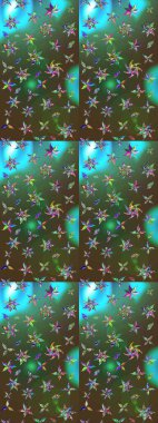 Parlak renkli çiçekleri ve yeşil ve kahverengi renkte yaprakları olan harika bir çiçek deseni. Halk tarzı. Modern çiçek arkaplanı. Moda baskıları için zarif bir şablon.