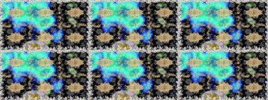 Kusursuz raster arka plan. Duvar kâğıdı barok, İspanyol kumaşı. Şık bir grafik desen. Çiçek deseni. Kahverengi ve bej renklerdeki altın elementler.